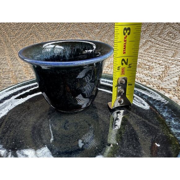 Handmade Pottery - single serve chips & dip plate - Picture 4 of 6